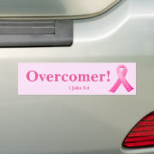 Overcomer! Breast kankerlint past het aan Bumpersticker (Op auto)