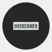 Overcomer Emwering Insrational Motivational Christ Ronde Sticker (Voorkant)