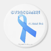 Overcomer! Prostaatkankerlint Magneet (Voorkant)