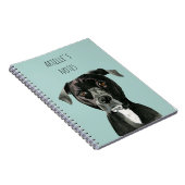 "Overdadig" Pit Bull Dog Schilderen Notitieboek (Rechterzijde)