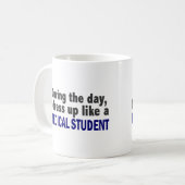 Overdag dress ik als een medische student. koffiemok (Voorkant links)