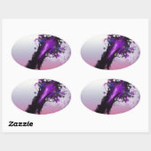 Overdag eindigend abstract ontwerp ovale sticker (Vel)