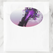 Overdag eindigend abstract ontwerp ovale sticker (Tas)