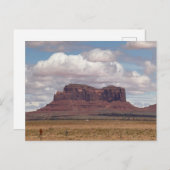 Overdag. Foto van Monument Valley. Briefkaart (Voorkant / Achterkant)