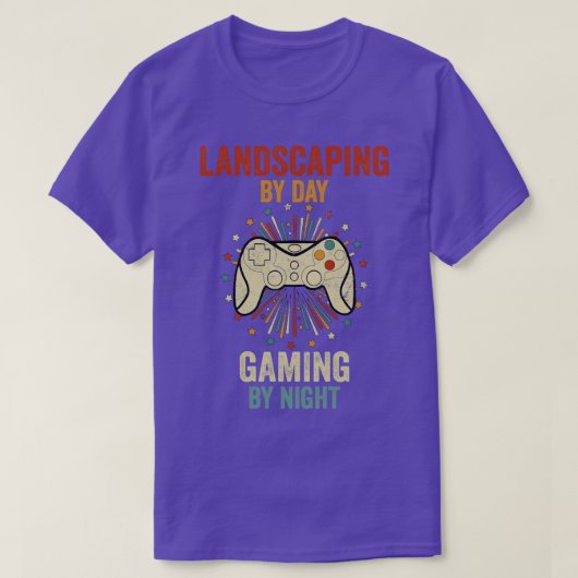 Overdag gamen 's nachts t-shirt (Design voorkant)