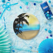 Overdag Strand & Palmbomen Tropische bruiloft Bord (Feest)