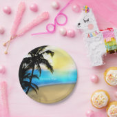 Overdag Strand & Palmbomen Tropische bruiloft Bord (Feest)