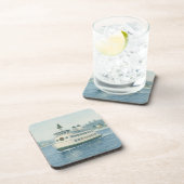 Overdag Veerboot Kerst Kaart Bier Onderzetter (Rechterzijde)