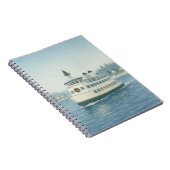 Overdag Veerboot Kerst Kaart Notitieboek (Rechterzijde)