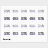 Overdag verkleed ik me als een schoolbuschauffeur ronde sticker (Vel)