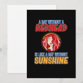 Overdag zonder kogels Roodhaar-meisjes Vrouwen Bedankkaart (Voorkant / Achterkant)