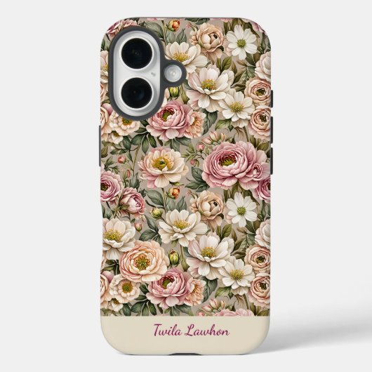 Overdekt met oude Rozen Case-Mate iPhone Case (Achterkant)