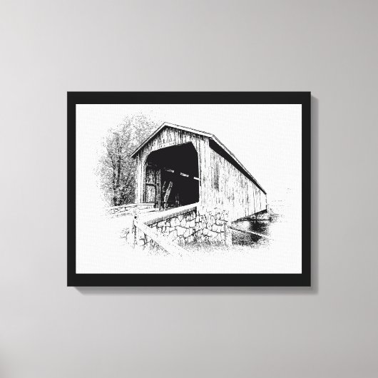 Overdekte Bridge Art Print (Voorkant)