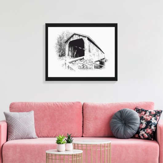Overdekte Bridge Art Print (Insitu (Woonkamer))