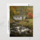 Overdekte Bridge Foliage Kent Herfst State Park Briefkaart (Voorkant / Achterkant)