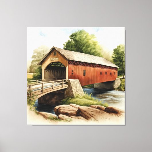 Overdekte brug Canvas Art Print (Voorkant)