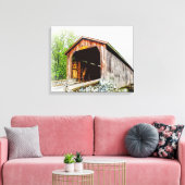 Overdekte Brug - Canvasprint Canvas Afdruk (Insitu (Woonkamer))