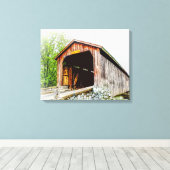 Overdekte Brug - Canvasprint Canvas Afdruk (Insitu (Houten vloer))