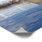 Overdekte brug in de winter poster (Hoek)