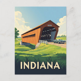  overdekte brug in Indiana Briefkaart