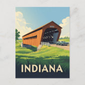  overdekte brug in Indiana Briefkaart (Voorkant)