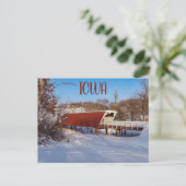 Overdekte brug in Madison County Iowa Briefkaart (Staand voorkant)