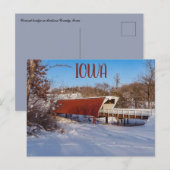 Overdekte brug in Madison County Iowa Briefkaart (Voorkant / Achterkant)