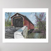 Overdekte brug - Lancaster, PA - print (Voorkant)