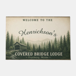 Overdekte Brug Lodge Fryeburg Maine Gepersonalisee Deurmat