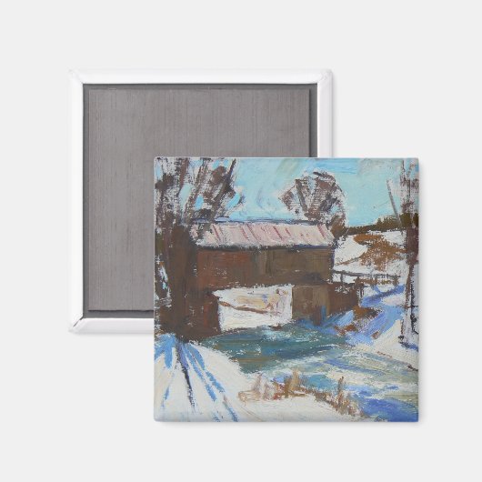 "Overdekte brug" magneet (Voorkant / Achterkant)