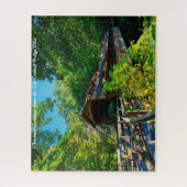 Overdekte Brug Ohio.Kerstgroeten Legpuzzel (Verticaal)