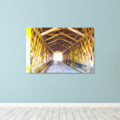 Overdekte brug Uitzicht Canvas Afdruk (Insitu (Houten vloer))