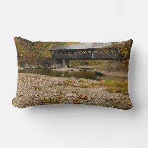 Overdekte brug van Newry over rivier in de herfst Kussen