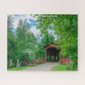 Overdekte brug Vermont. Jigzaag Puzzle Legpuzzel (Horizontaal)