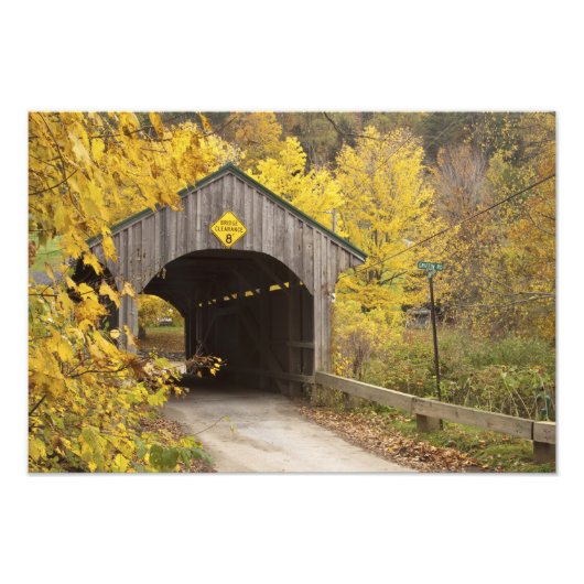 Overdekte brug, Vermont, VS 2 Foto Afdruk (Voorkant)