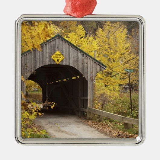 Overdekte brug, Vermont, VS 2 Metalen Ornament (Voorkant)