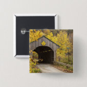 Overdekte brug, Vermont, VS 2 Vierkante Button 5,1 Cm (Voorkant /achterkant)