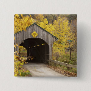 Overdekte brug, Vermont, VS 2 Vierkante Button 5,1 Cm