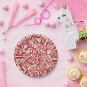 Overdekte Candy Cane Peppermint Gold Paper Bord (Feest)