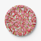 Overdekte Candy Cane Peppermint Gold Paper Bord (Voorkant)