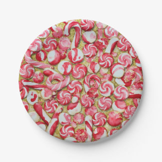 Overdekte Candy Cane Peppermint Gold Paper Bord