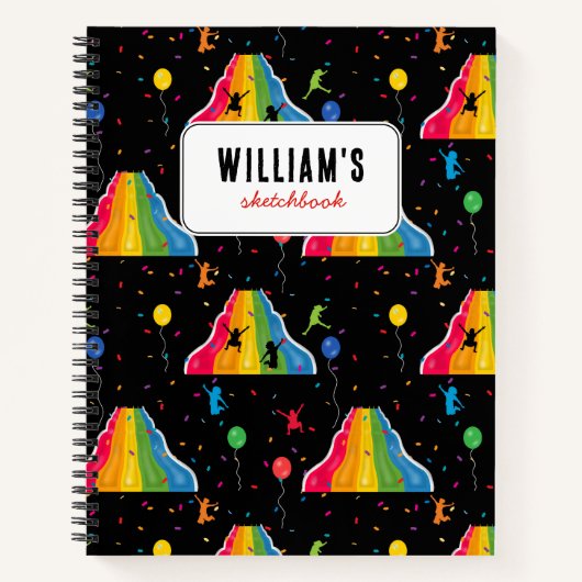 Overdekte Glijbaan Park Kids Speeltuin  Notitieboek (Voorkant)