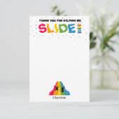 Overdekte Glijbaan Park Kids Speeltuin Verjaardags Bedankkaart (Staand voorkant)