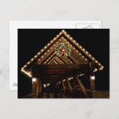 Overdekte kerstbrug feestdagenkaart (Voorkant / Achterkant)