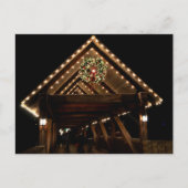 Overdekte kerstbrug feestdagenkaart (Voorkant)
