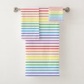 Overdekte regenboogstrips bad handdoek (Insitu)