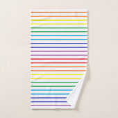 Overdekte regenboogstrips bad handdoek (Handdoek)