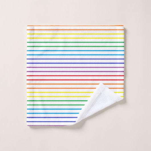 Overdekte regenboogstrips bad handdoek (Wasdoekje)