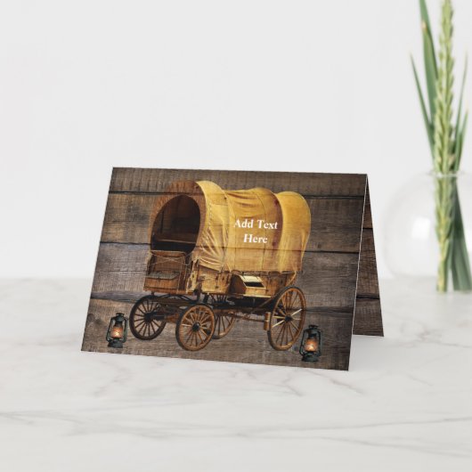 Overdekte Wagon Kolen Olie Lampen Western (Voorkant)