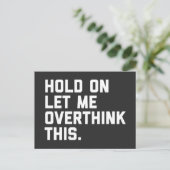 Overdenk dit grappige citaat briefkaart (Staand voorkant)